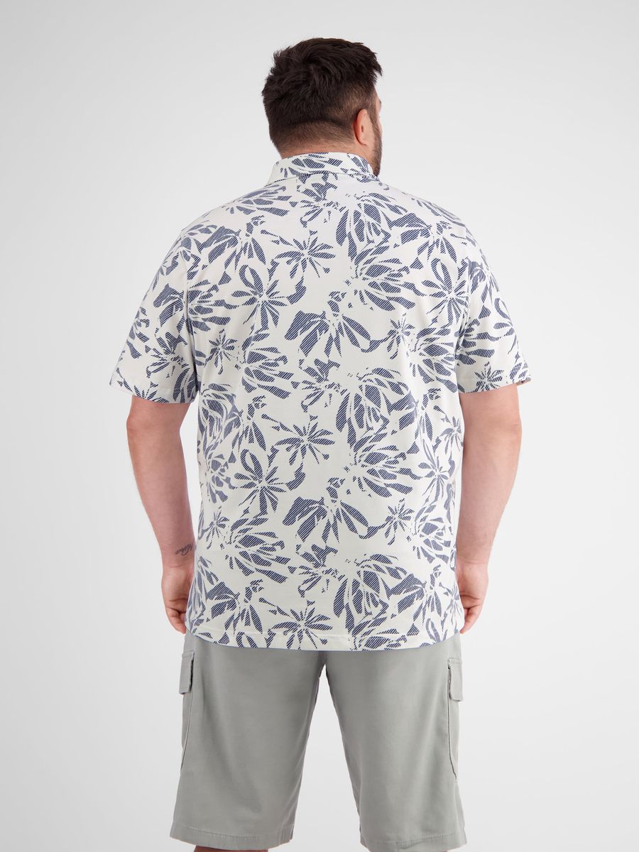 Poloshirt mit Blumendruck und Stretchanteil