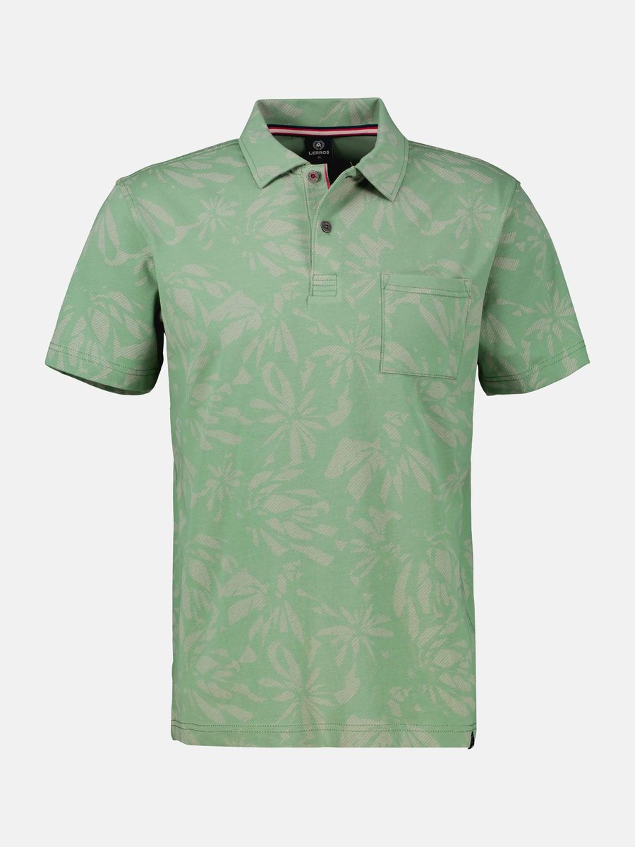 Poloshirt mit Blumendruck und Stretchanteil