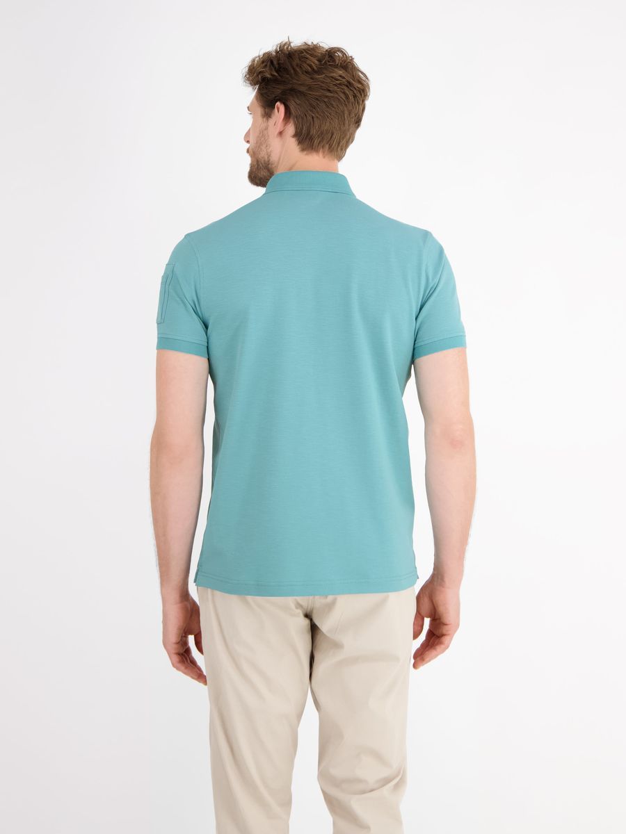 Klassisches Piqué-Poloshirt Coastal Blue