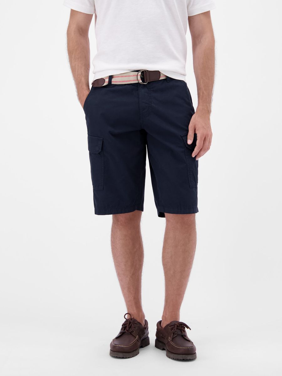 Klassische Cargo-Bermuda-Shorts mit Gürtel