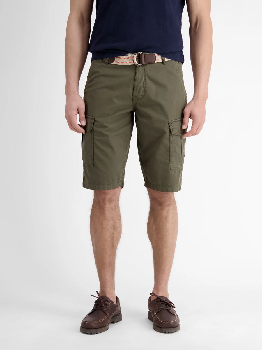 Klassische Cargo-Bermuda-Shorts mit Gürtel