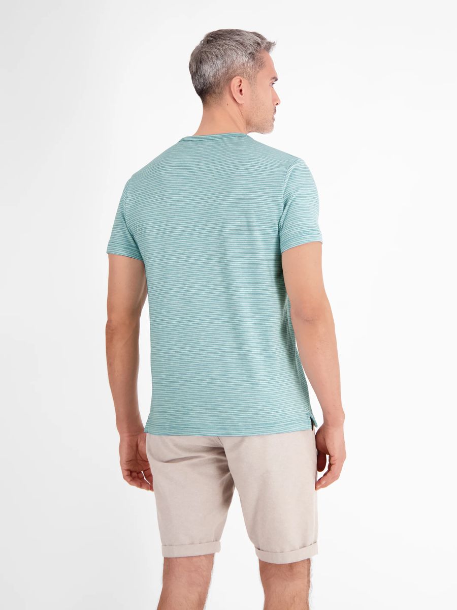 Gestreiftes gestricktes Henleyshirt