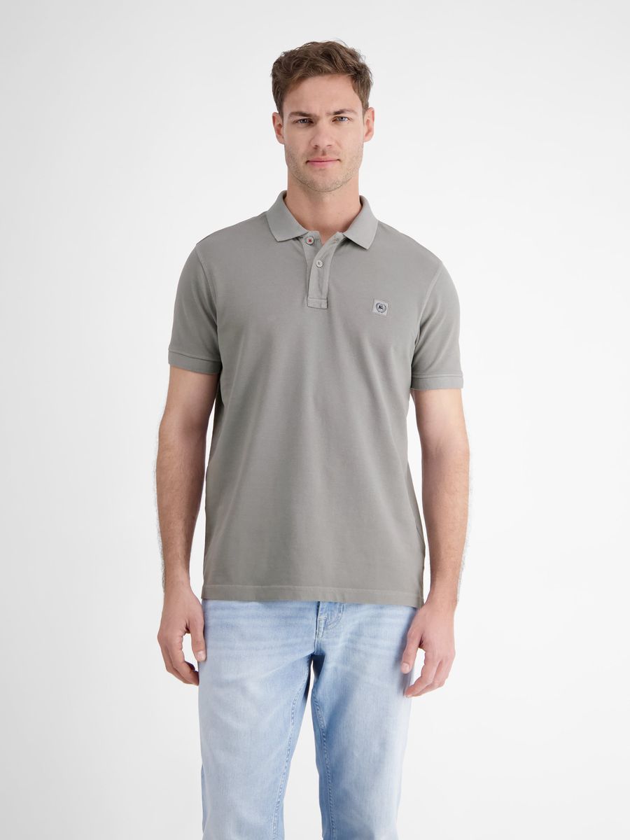 Herren Poloshirt in gewaschener Optik - Basalt Grey
