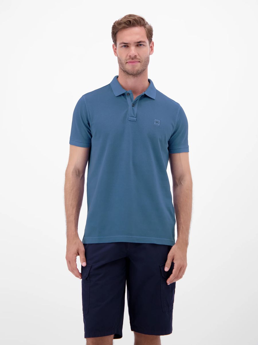 Herren Poloshirt in gewaschener Optik - Basalt Grey