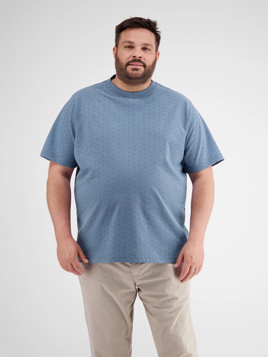 Piqué-T-Shirt mit dezentem Muster