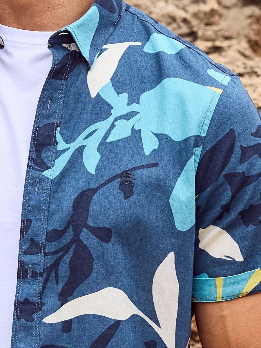 Kurzarmhemd mit Blumendruck