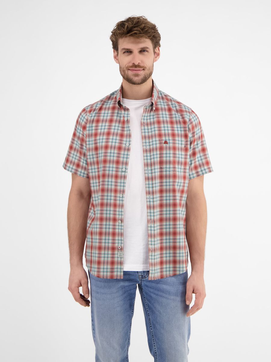 Herren Kurzarm Hemd mit Karomuster