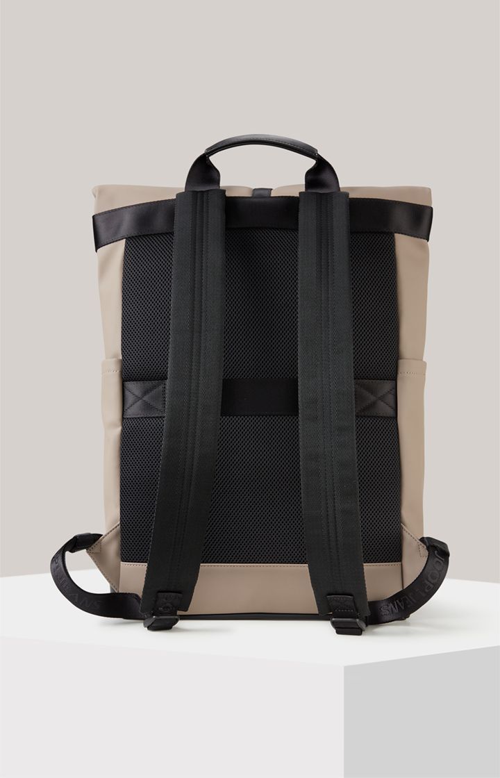 JOOP! JEANS Modica Nuvola Jaron Rucksack beige Roll-Top-Design