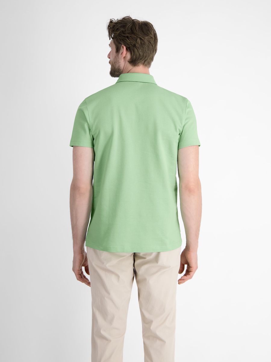 Piqué Poloshirt mit Reißverschluss