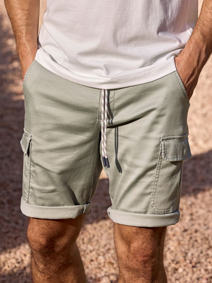 Lässige Baumwoll Cargo Bermuda Shorts