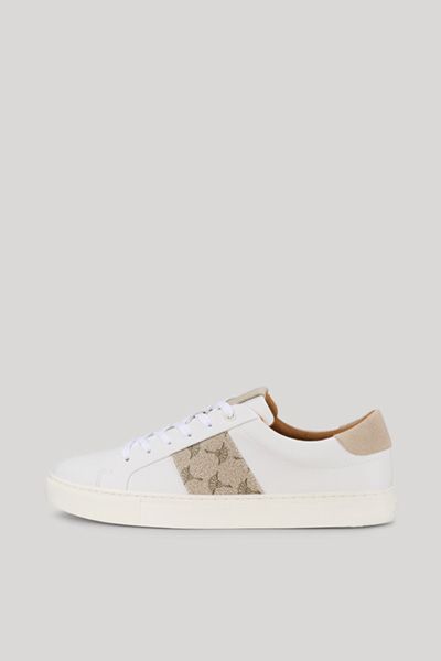 JOOP! Mazzolino Lista Coralie weiße und beige Leder-Sneakers