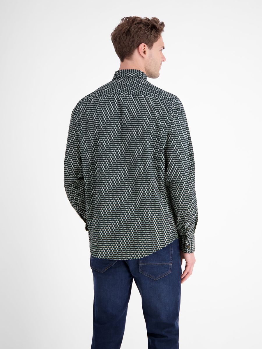 Langarmhemd mit grafischem Muster