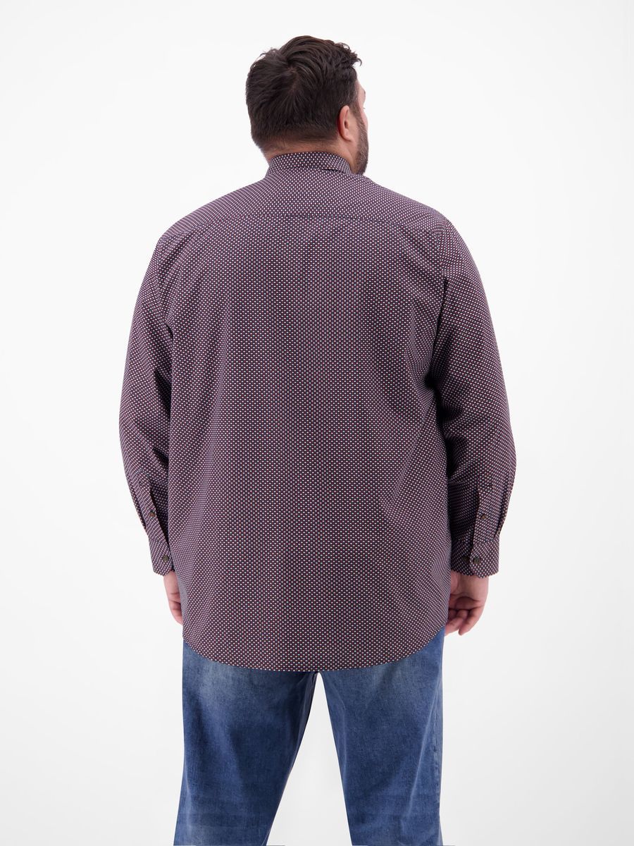 Langarmhemd mit Muster in Übergröße