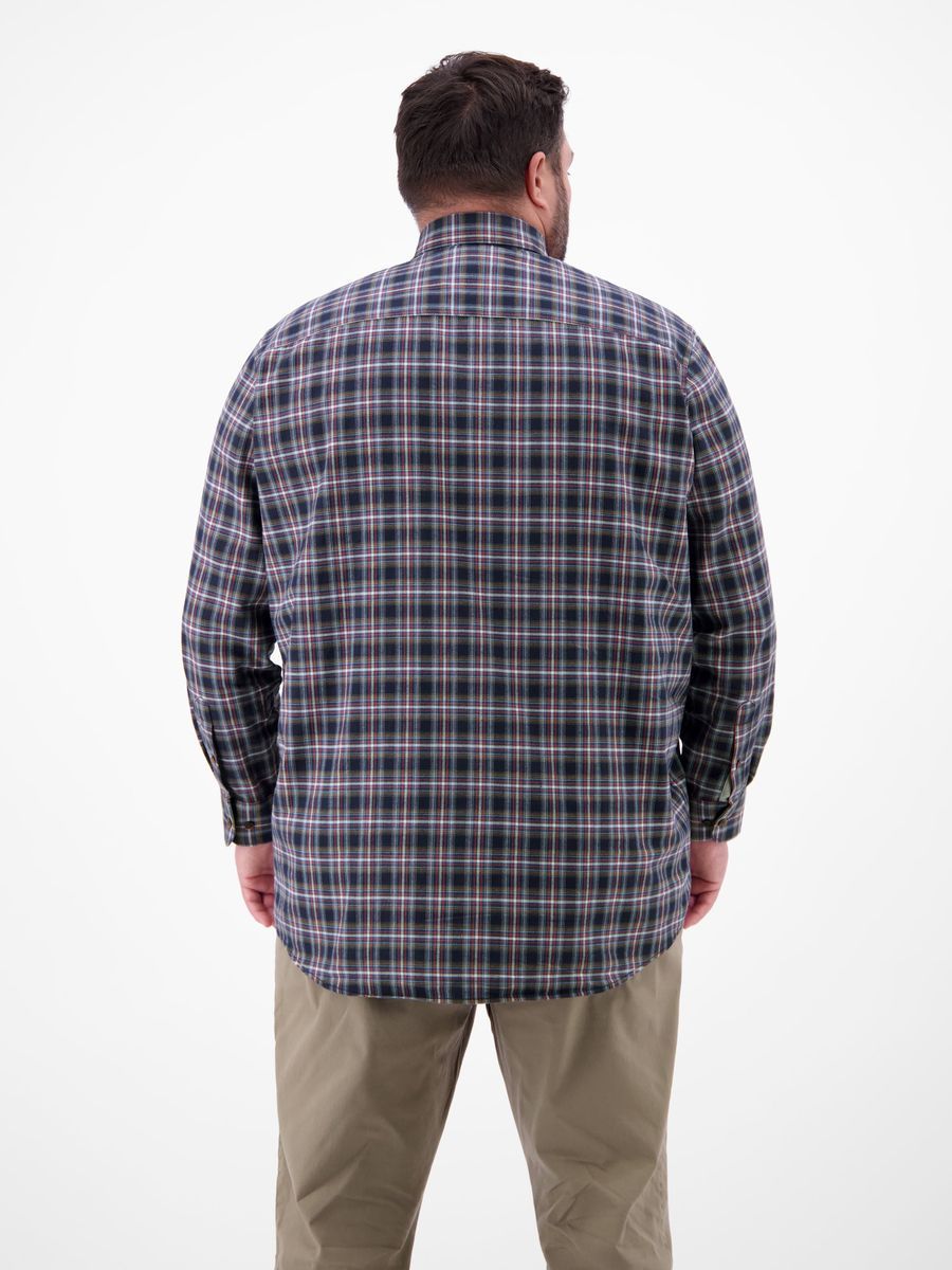 Kariertes Flanellhemd mit langen Ärmeln