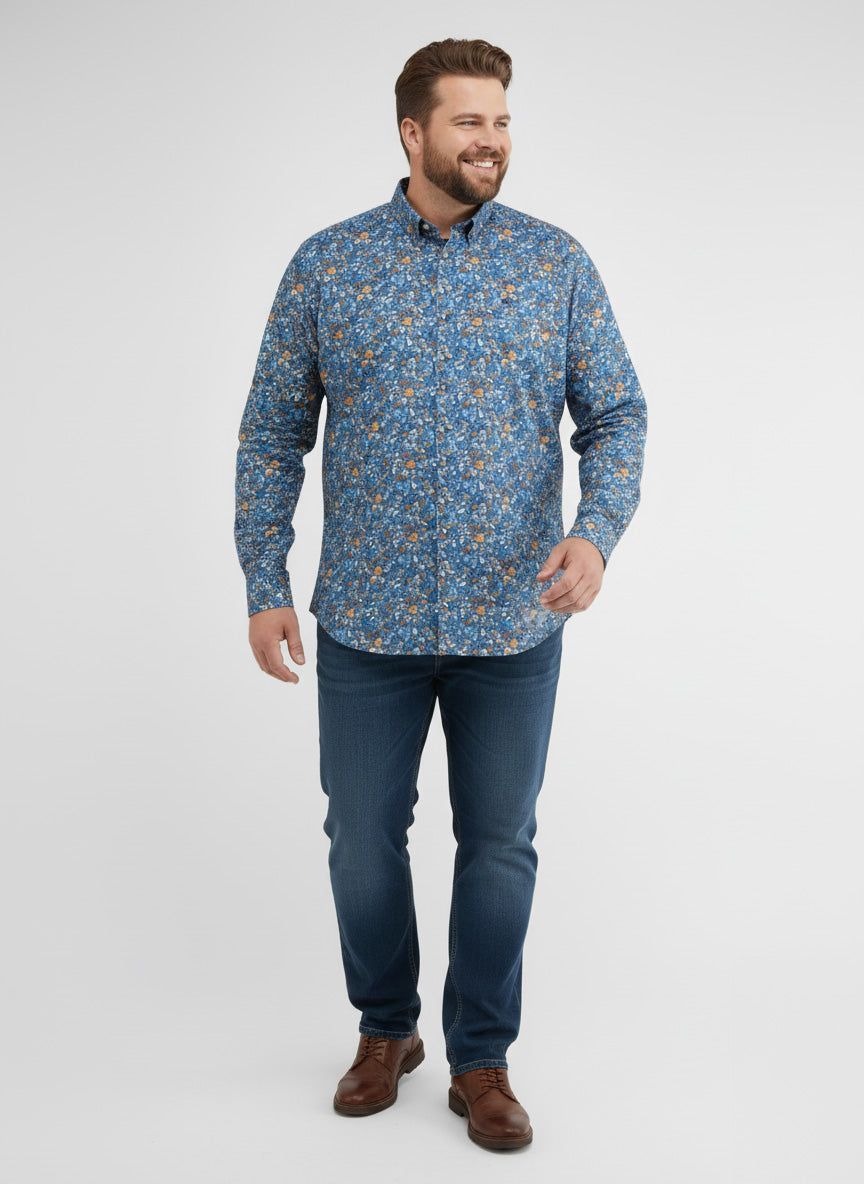 Langarmhemd mit Blumendruck