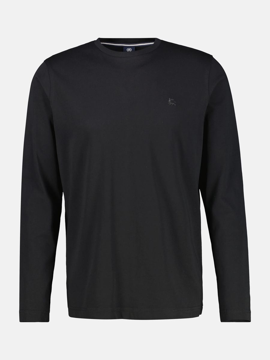 Klassisches Langarmshirt mit Rundhalsausschnitt