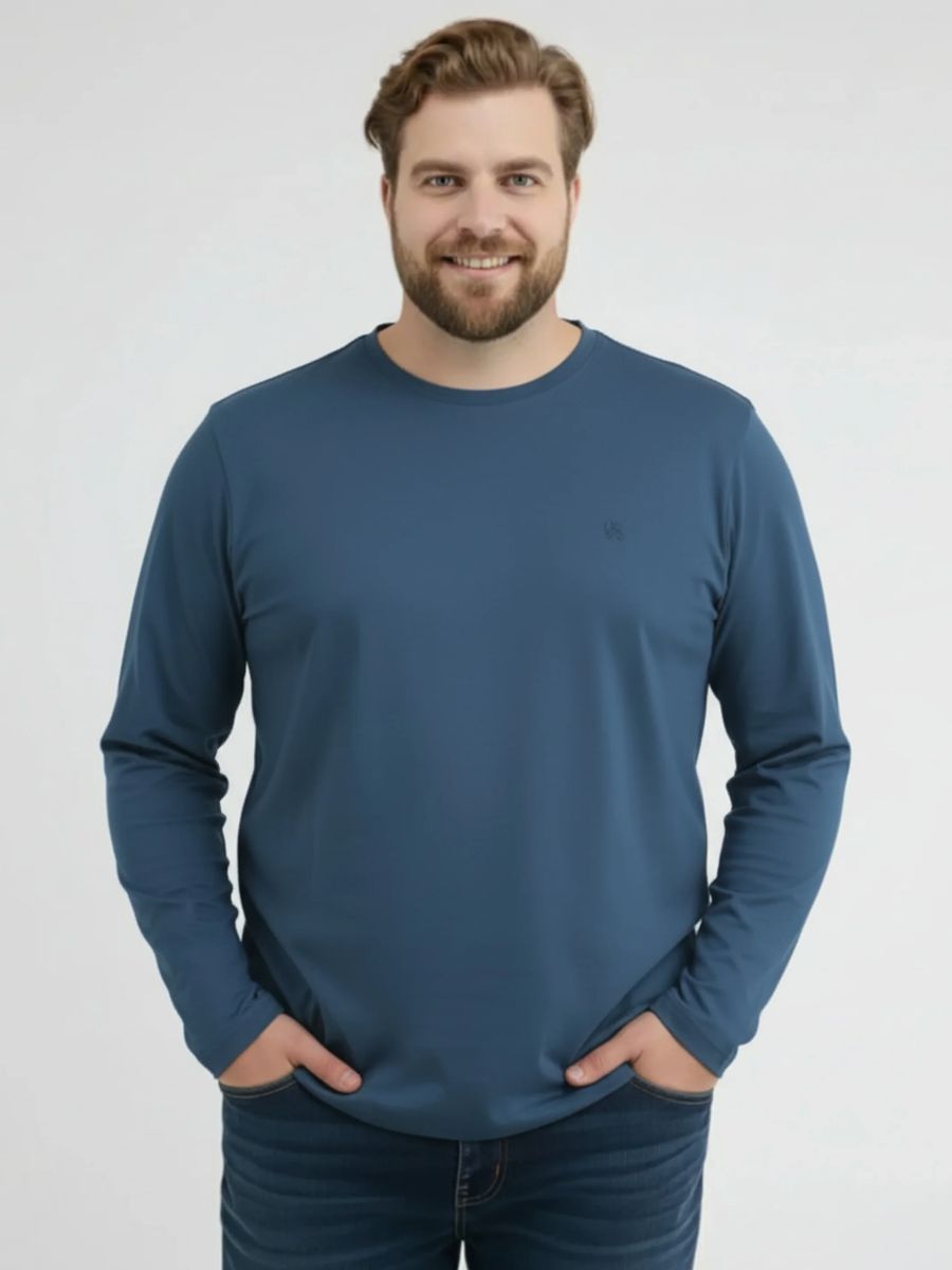 Klassisches Langarmshirt mit Rundhalsausschnitt