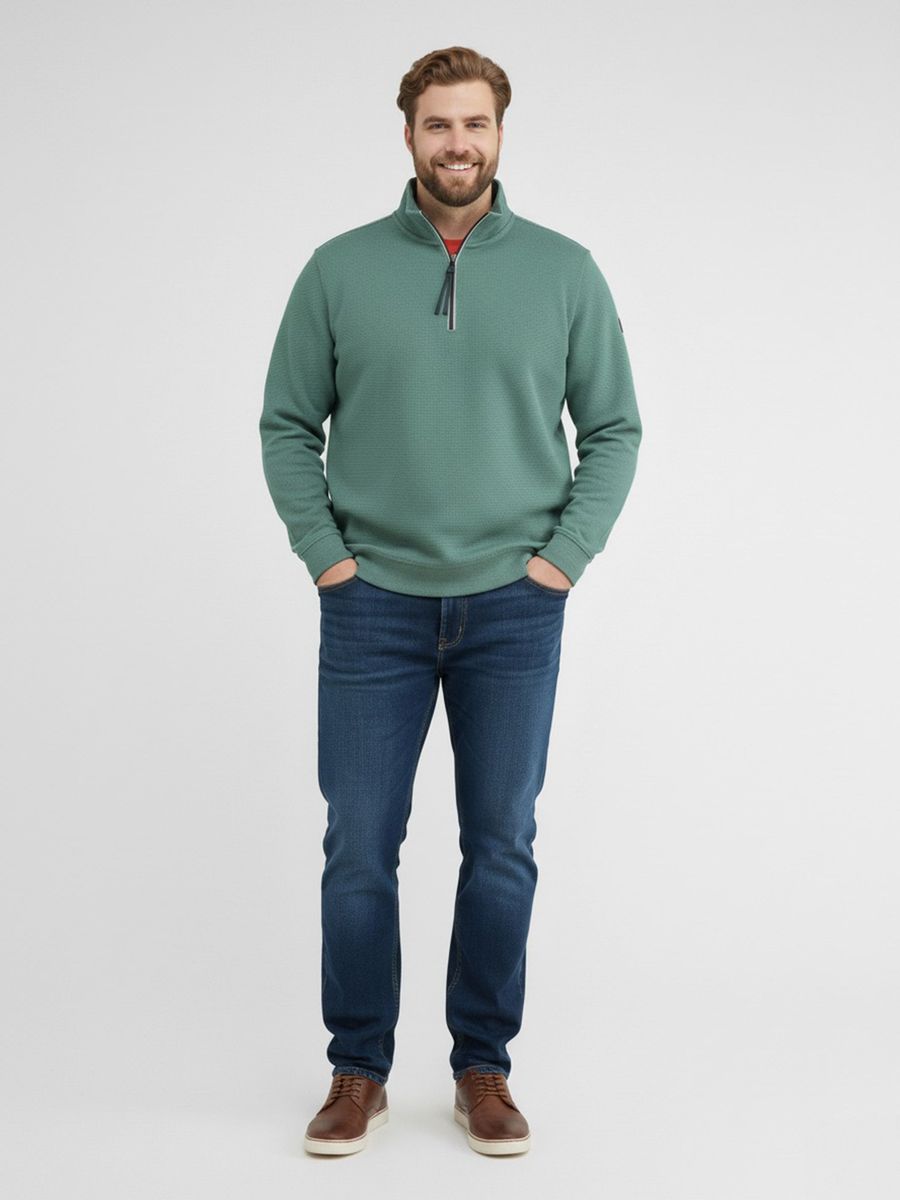 Troyer Sweatshirt mit Viertelreißverschluss