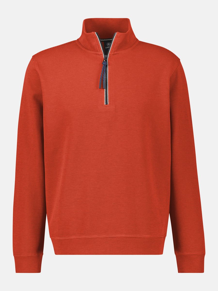 Strukturiertes Sweatshirt mit Reißverschluss