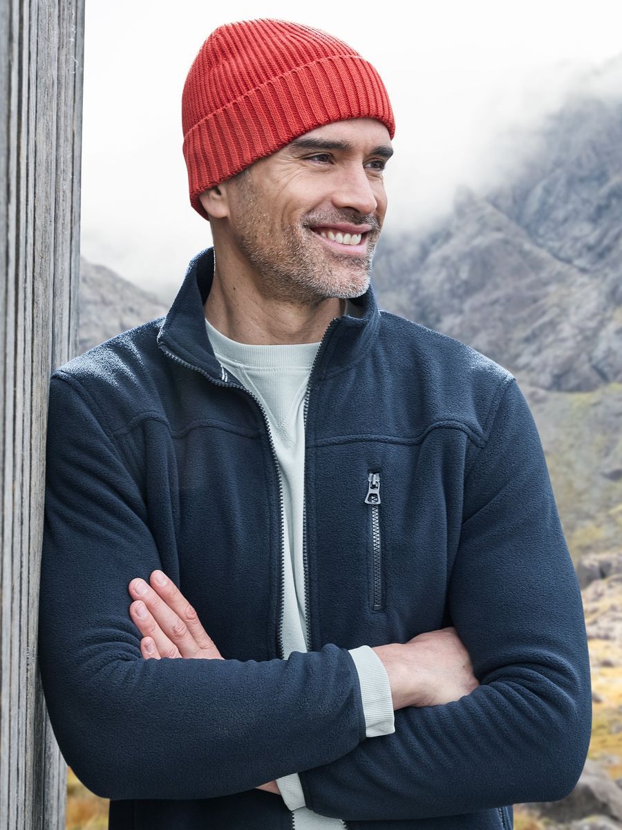 Sportive Fleecejacke mit Reißverschlusstaschen