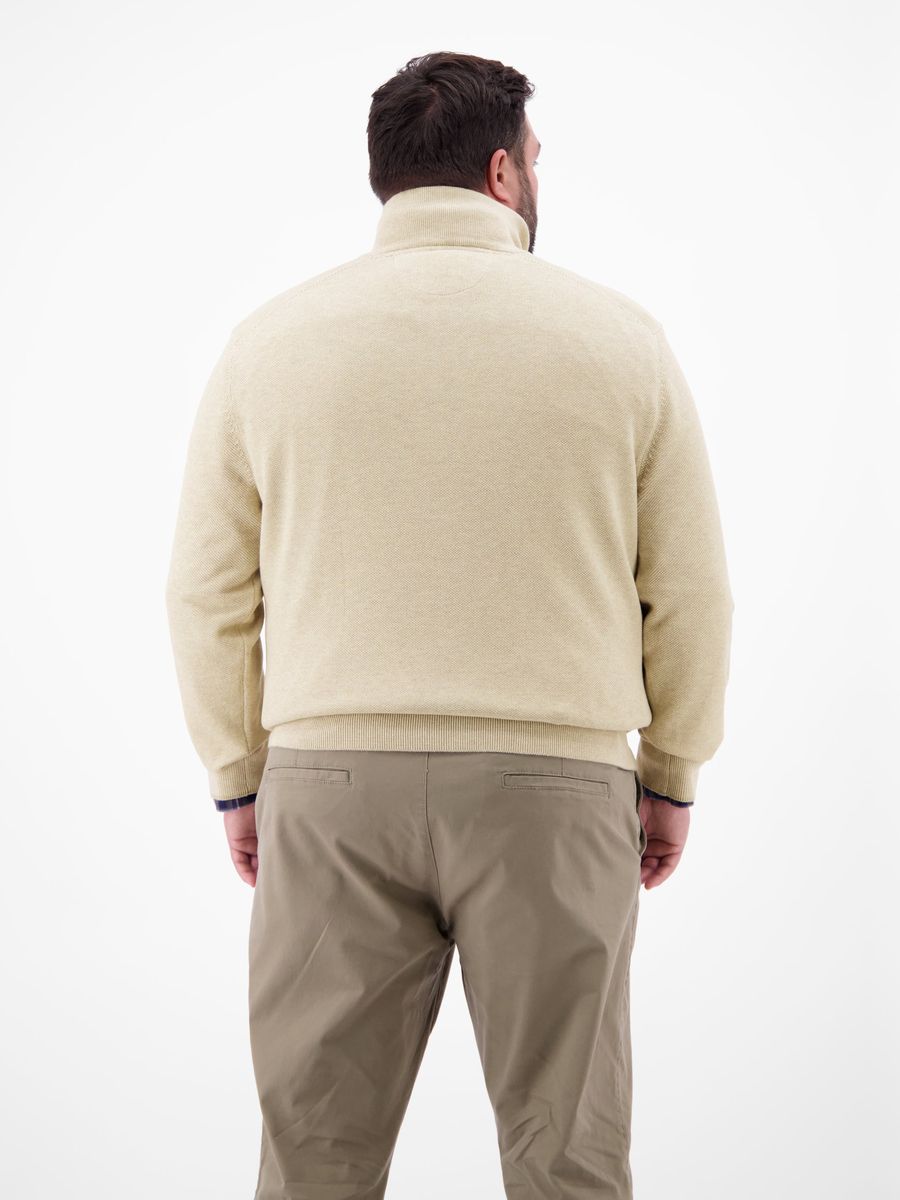 Herren Strick Troyer mit kurzem Reißverschluss