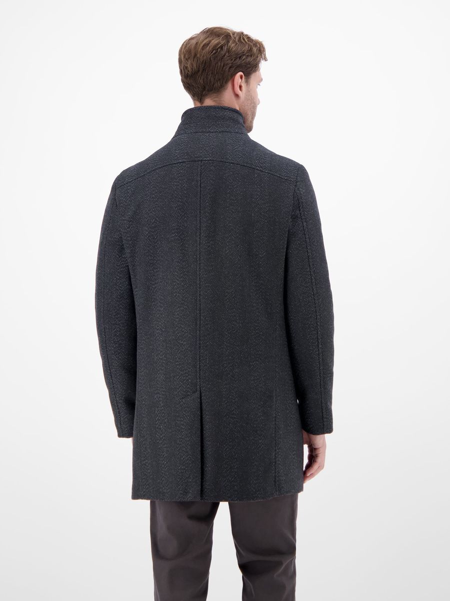 Kurzmantel in Wolloptik mit Einsatz