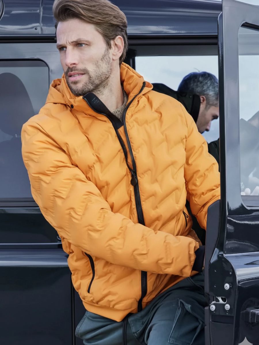 Gesteppte Herren Puffer Jacke mit Kapuze