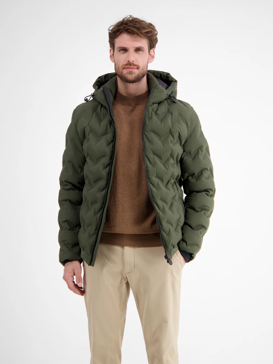 Gesteppte Herren Puffer Jacke mit Kapuze