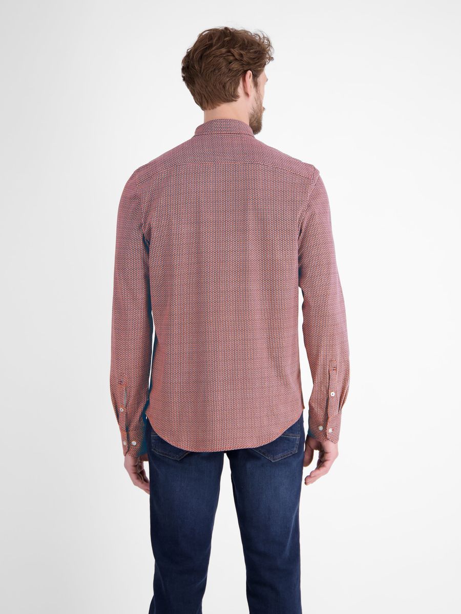 Langärmliges Baumwollhemd mit Muster