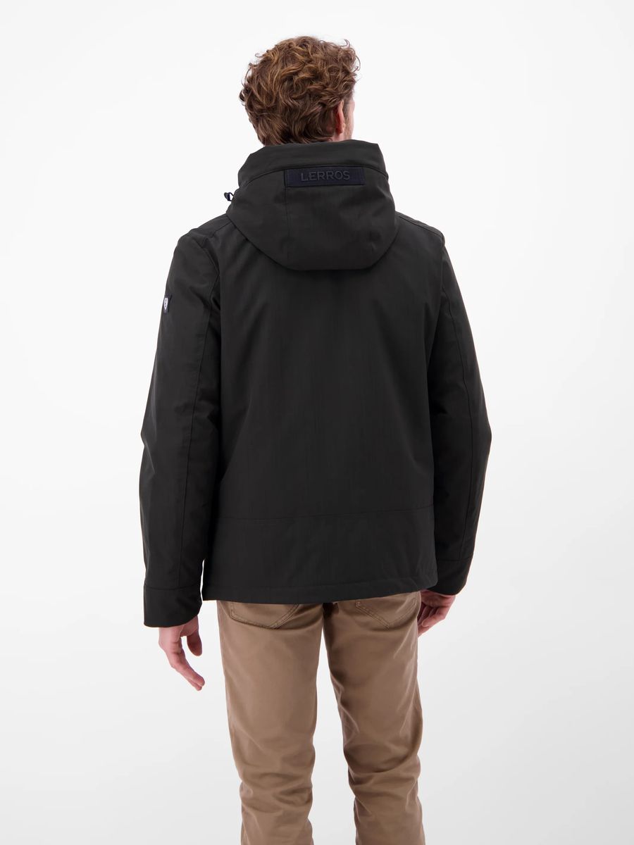Herren Blouson Jacke mit Strukturmuster und Kapuze