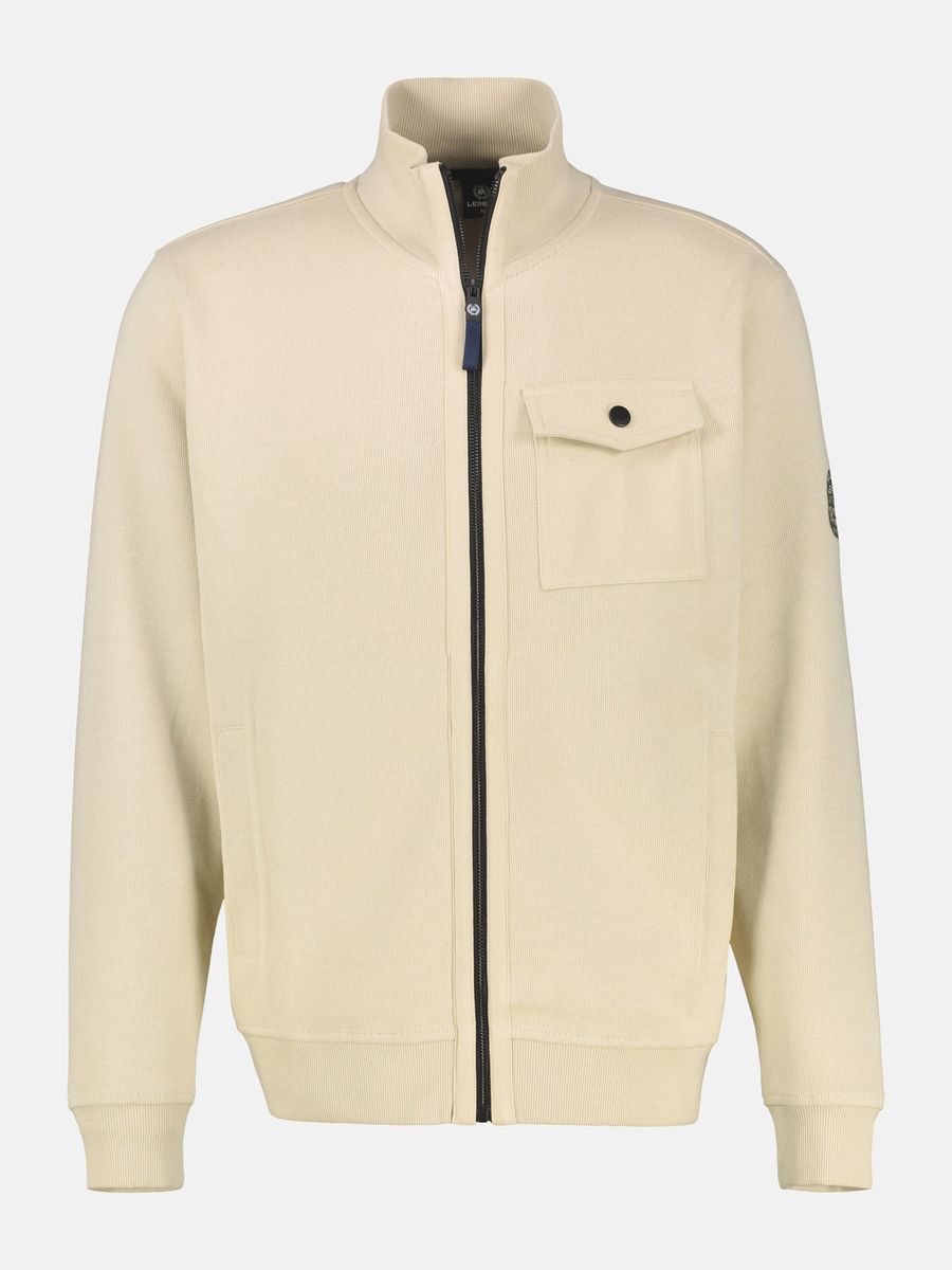 Moderne Strukturierte Strickjacke mit Reißverschluss