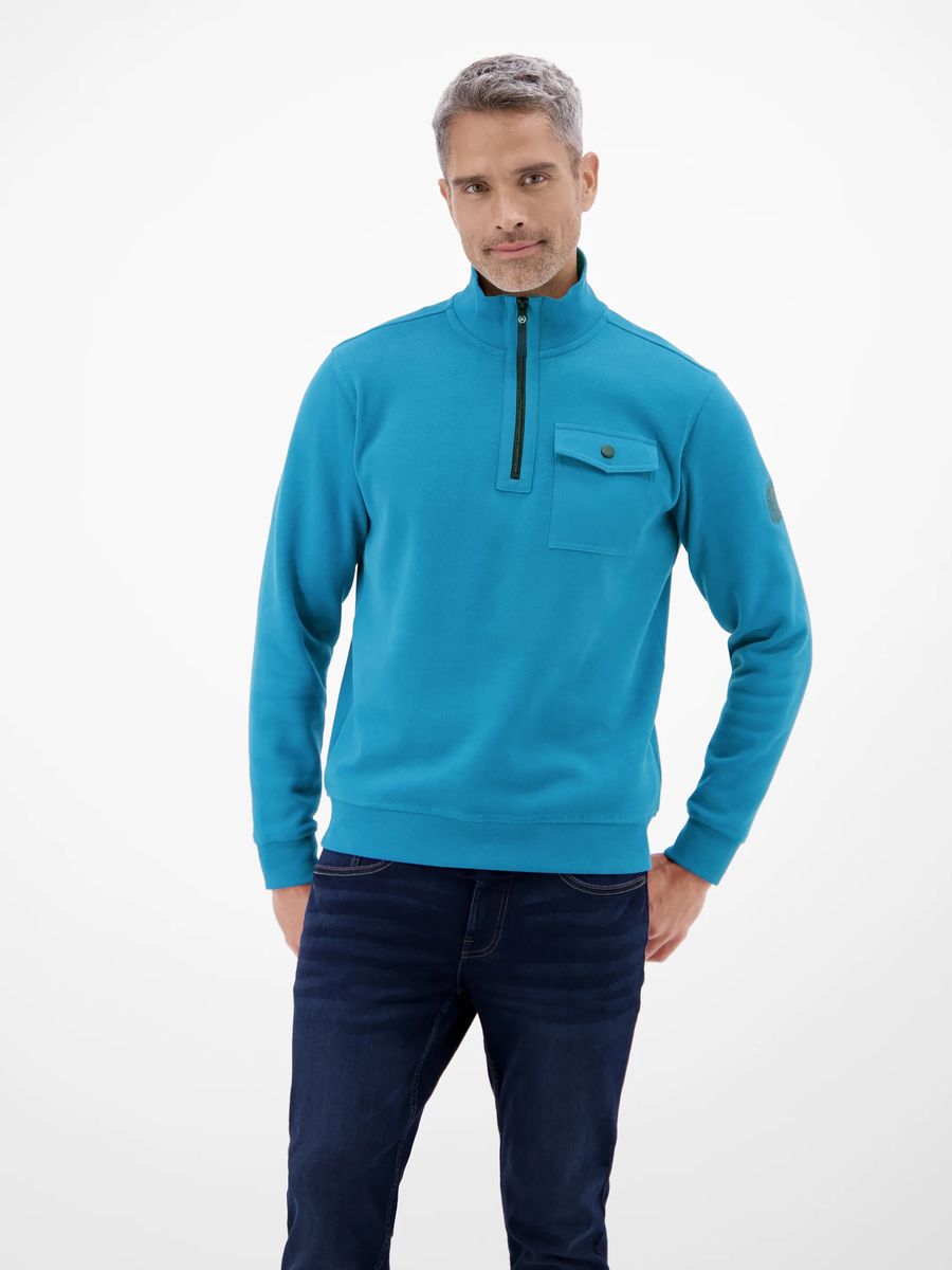 Herren Troyer Pullover mit halbem Reißverschluss