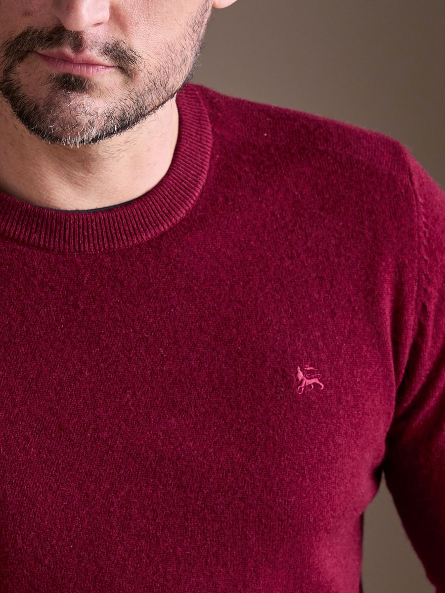 Feiner Rundhals-Pullover aus Woll-Kaschmir-Mix