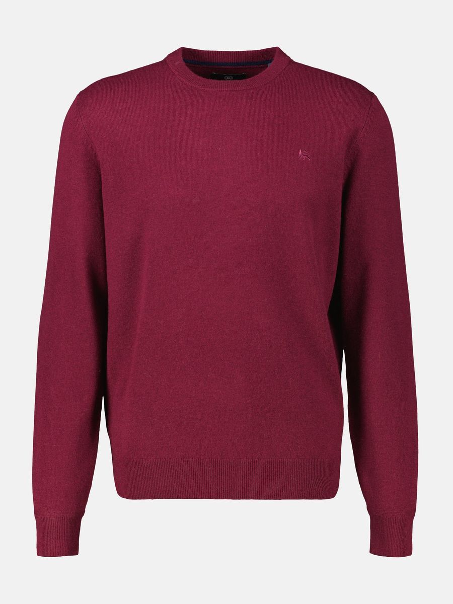 Feinstrick Rundhals Pullover aus Wolle-Kaschmir