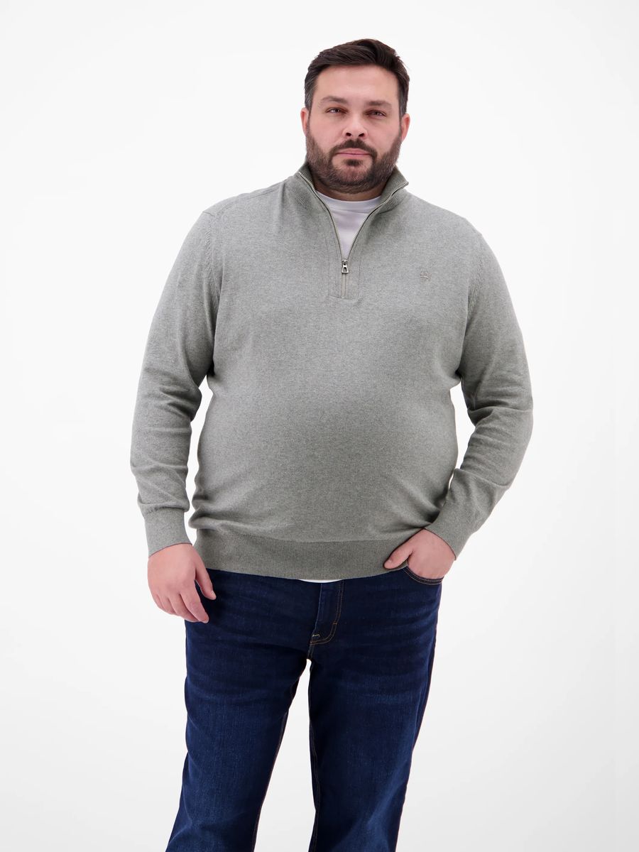 Troyer Strickpullover mit Viertelreißverschluss