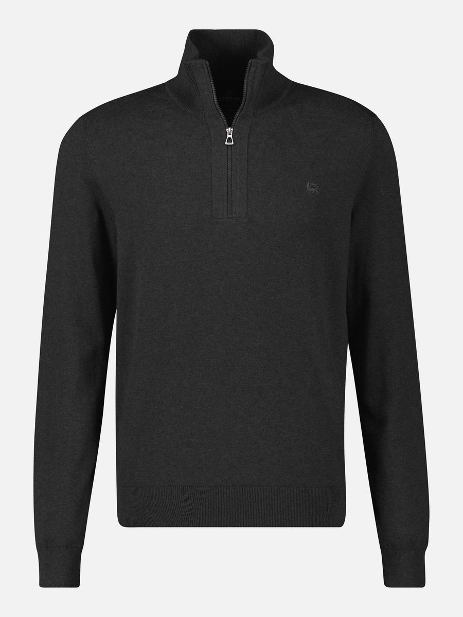 Troyer Strickpullover mit Viertelreißverschluss