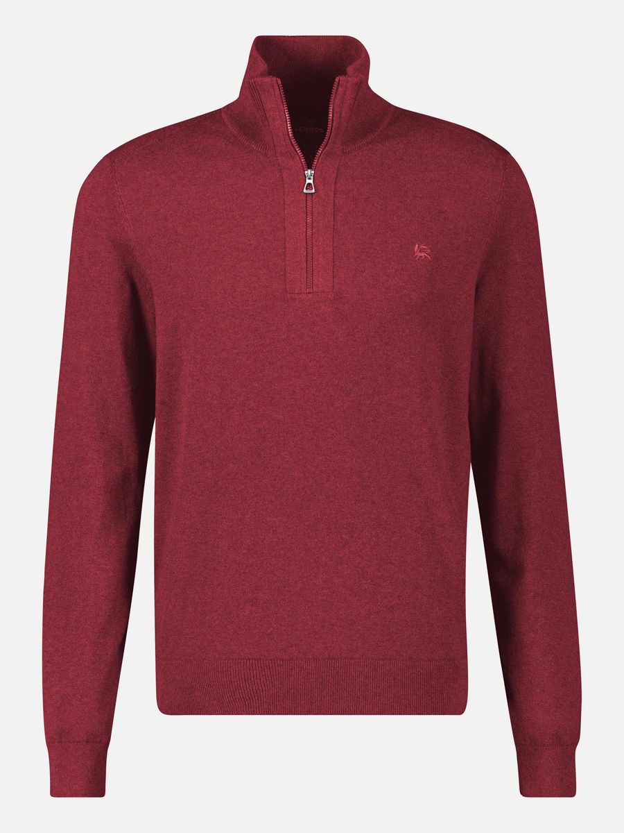 Troyer Strickpullover mit Viertelreißverschluss