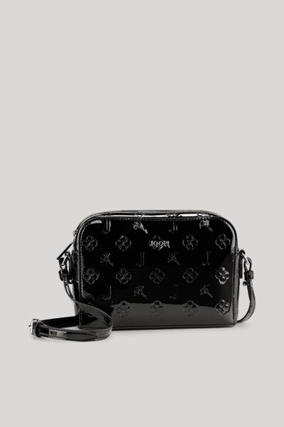 Joop! Decoro Lucente Cloe Schwarze gemusterte Schultertasche mit Logo