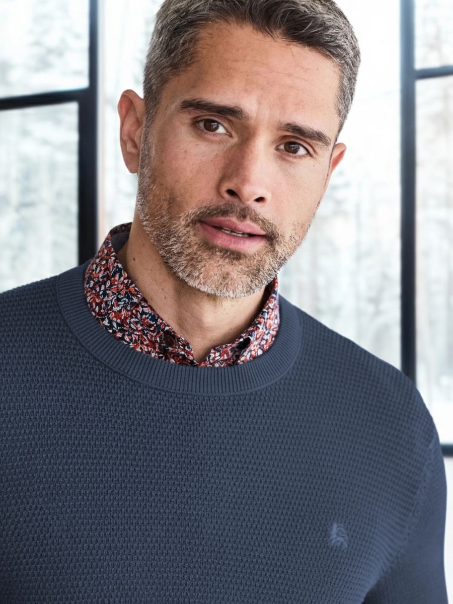 Sportiver Feinstrickpullover für Herren