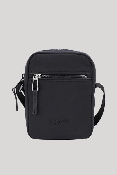 Joop! Narni Rafael Schwarze Nylon Schultertasche mit verstellbarem Riemen