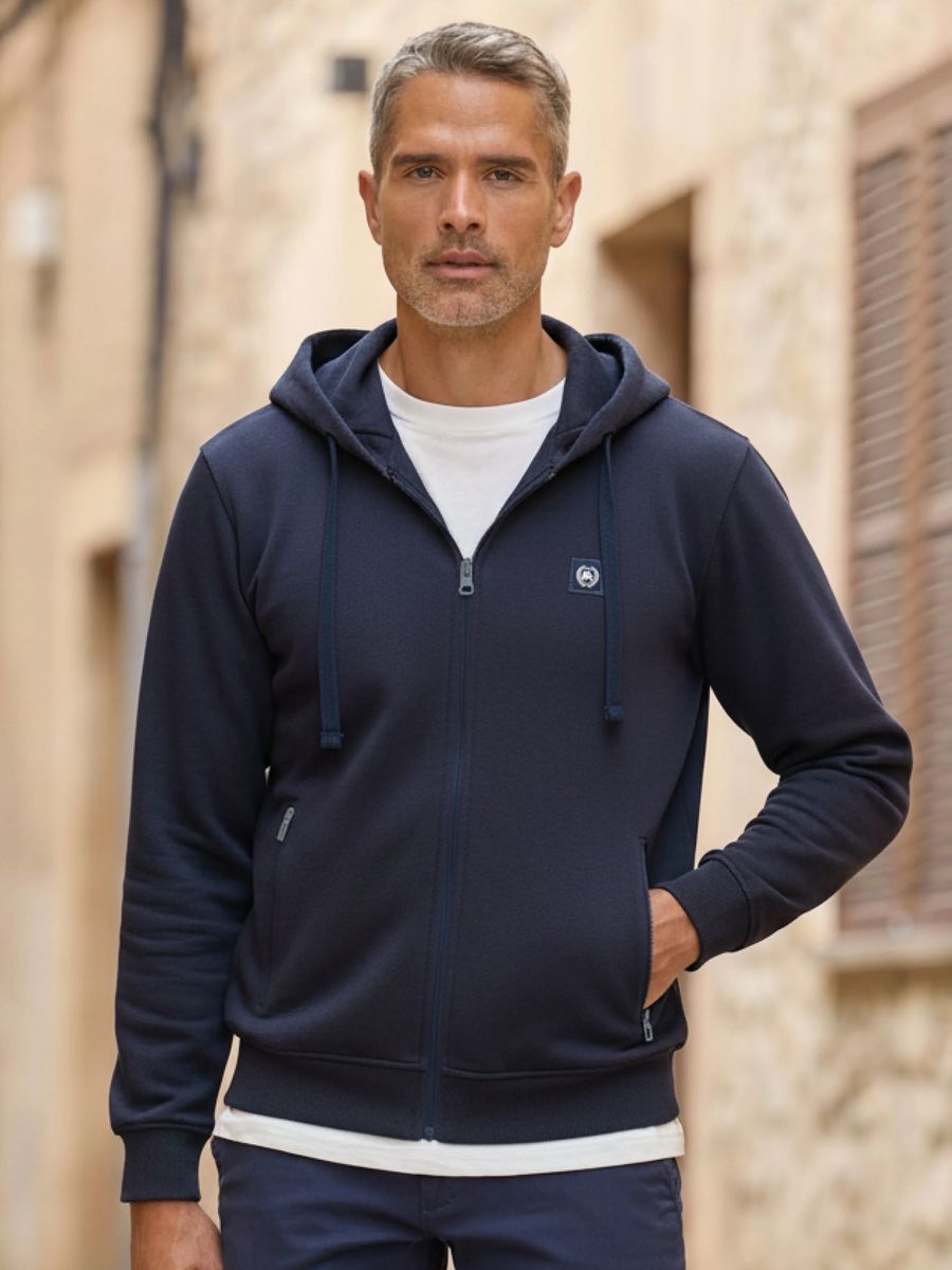 Herren Sweatjacke mit Reißverschluss und Kapuze