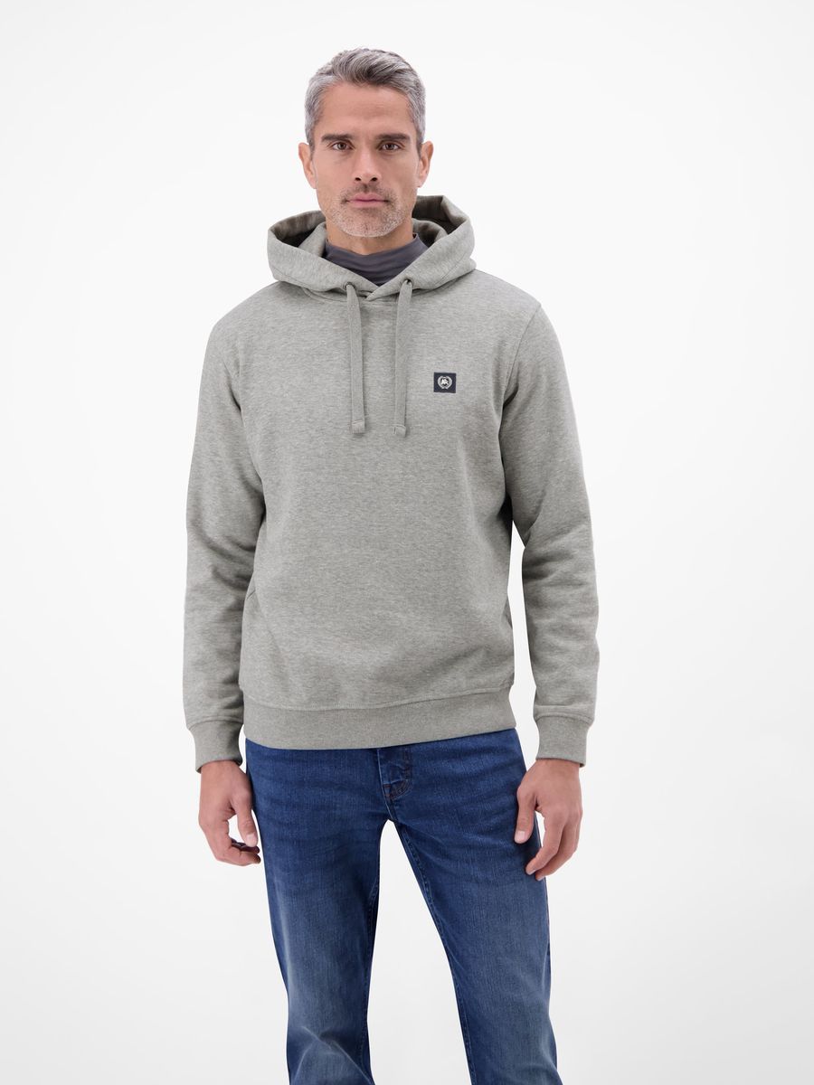 Lässiger grauer Baumwoll-Mischgewebe-Hoodie