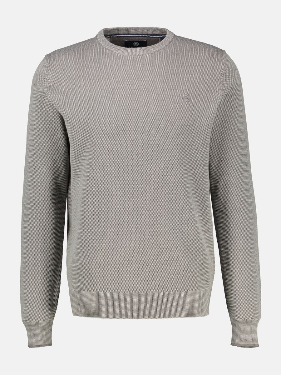 Lässiger zweifarbiger Strickpullover mit Struktur