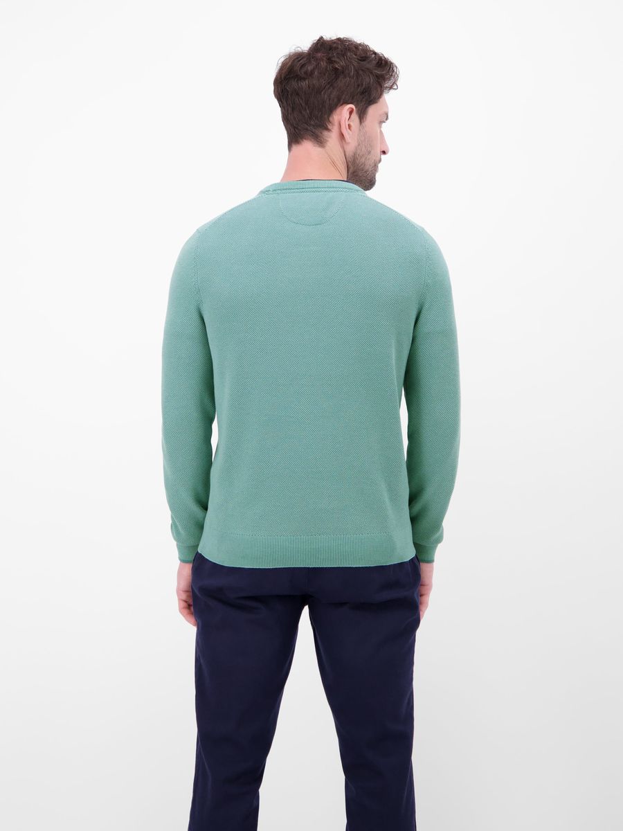 Lässiger zweifarbiger Strickpullover mit Struktur