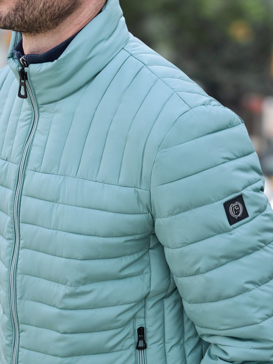 Steppjacke, wind- und wasserabweisend, gefüttert - Pearl Grey