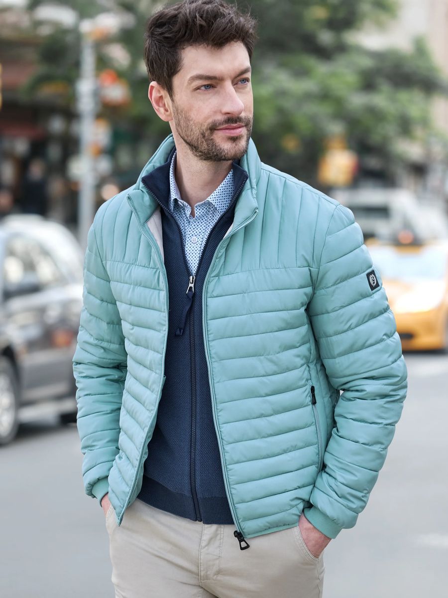 Steppjacke, wind- und wasserabweisend, gefüttert - Pearl Grey