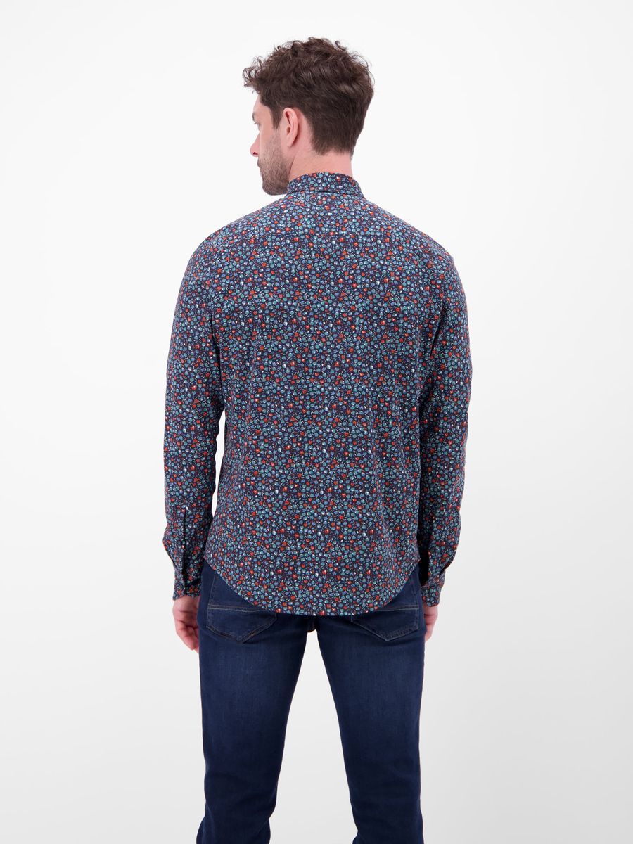 Blumenmuster Regular Fit Hemd