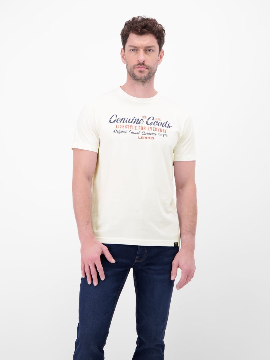 Baumwoll Jersey T-Shirt mit Grafikprint