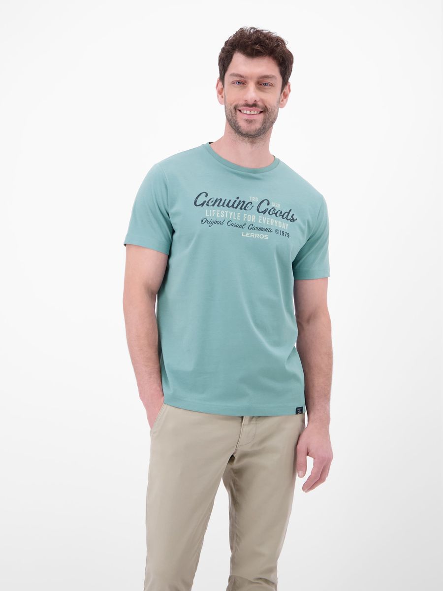 Baumwoll Jersey T-Shirt mit Grafikprint