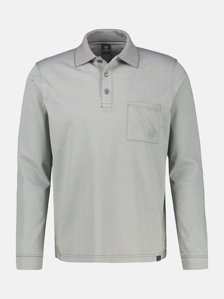 Langarm Poloshirt mit Brusttasche